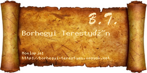 Borhegyi Terestyén névjegykártya